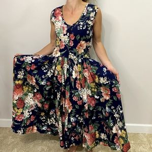 Funky floral reversible dress